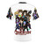 Colorful t-shirt featuring cute, cartoonish chibi-style fantasy characters - Back