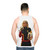 Unisex feminist superhero tank top - men back