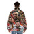 Bruno Fernandes wearing a puffer jacket with the Manchester United crest - men back