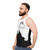 Unisex tank top with abstract paint splatter design - men side