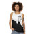 Unisex tank top with abstract paint splatter design - women