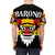 Barong-inspired digital art design on a t-shirt - men back