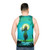 Lord Krishna digital art design on unisex tank top - men back
