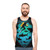 Unisex scuba diving tank top with a funny shark and diver illustration - men