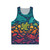 Colorful aquatic spectrum unisex tank top