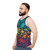 Colorful aquatic spectrum unisex tank top - men side