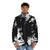Brody Dalle inspired puffer jacket with punk and metal design elements - men front