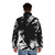 Brody Dalle inspired puffer jacket with punk and metal design elements - men back