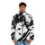 Brody Dalle inspired puffer jacket with punk rock and metal music elements - men front