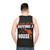 Unisex tank top with 'Look At Me Buying A House' design - men back
