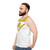 Unisex superhero comics tank top featuring Apollo, the sun god - men side