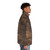 Brindle animal print puffer jacket for dogs - men side right