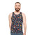 Unisex science studies tank top with beaker and test tube pattern - men