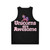 Awesome Unisex Unicorn Tank Top - Back