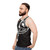 Unisex classic tank top with Ant Music People graphic design - men side
