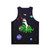 Unicorn riding triceratops in space unisex tank top - Back