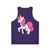 Unicorn Princess Unisex Tank Top - Back