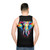 Colorful elephant splash design unisex tank top - men back