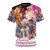 Barbie and Oppenheimer movie crossover t-shirt with nuclear explosion and mushroom cloud design