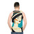 Elegant Veronica unisex tank top with 1920s-inspired geometric design - men back