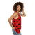 Oversized black and red polka dot unisex tank top - women side
