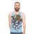 Vibrant electric octopus design tank top - men