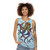 Vibrant electric octopus design tank top - women