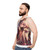 Unisex anime-inspired tank top featuring a beautiful anime girl - men side