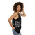 Unisex tank top with electric guitar design for music enthusiasts - women side
