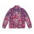 Bouquety Puffer Jacket with Vibrant Floral Patterns - Back