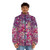 Bouquety Puffer Jacket with Vibrant Floral Patterns - men front