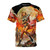 Colorful graphic t-shirt featuring the iconic Barbarella character from the 1960s sci-fi film.