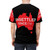 Vibrant AOP t-shirt featuring indigenous Australian art and the text "Unsettled Since 1788" - men back