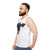 Unisex animal equality black and white tank top - men side