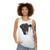 Unisex animal equality black and white tank top - women
