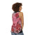 Unisex tank top featuring a lion with a mane of roses and glowing crystal gems - women back