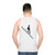 Unisex tank top with 80s dub music design - men back