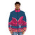 Ronaldinho inspired colorful star puffer jacket - men front