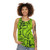 Lime snakeskin unisex tank top - women