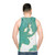 Unisex tank top featuring a shipping forecast map design - men back