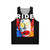 Unisex tank top with a spooky and absurd design for horror fans