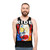Unisex tank top with a spooky and absurd design for horror fans - men