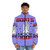 Puffer jacket with "Boots On The Moon 2024" text, inspired by the Netflix space comedy series - men front