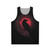 Edda Unisex Tank Top featuring a mystic silhouette and tribal design inspired by Nordic mythology