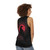 Edda Unisex Tank Top featuring a mystic silhouette and tribal design inspired by Nordic mythology - women back