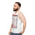 Unisex white graphic tank top with Lightbringers farewell design - men side