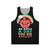 Unisex tank top with sarcastic "An Apple a Day, You Die Anyway" design