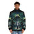 Book of the Return fantasy puffer jacket with literary and adventure-inspired design - men front