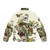 Bones and Botany Skeleton Puffer Jacket featuring a striking skeleton and botanical design - Back
