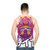 Samurai Squid Unisex Tank Top with Kawaii Design - men back